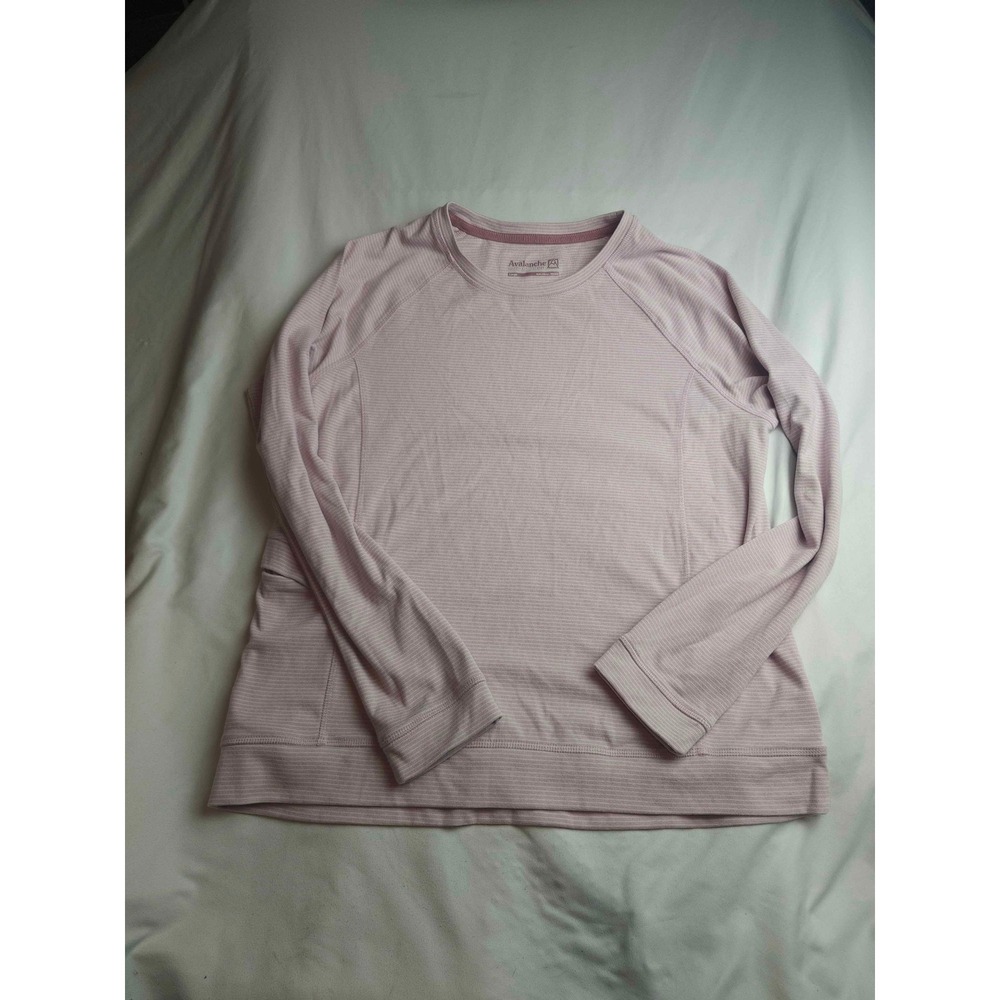 Avalanche Outdoor Supply Co Pink Striped Long Sleeve Active Top Womens Large